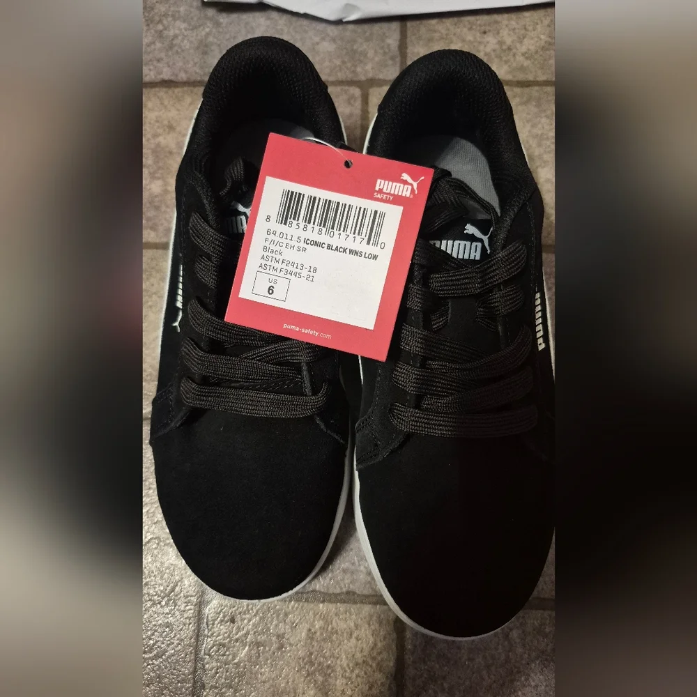 Puma Womens Safety Shoe Iconic Black WNS  Size 6 - Picture 5 of 10